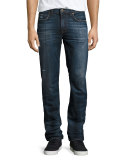 Brixton Slightly-Distressed Denim Jeans, Colter