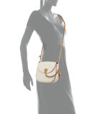 Leather Turn-Lock Saddle Bag