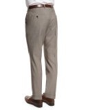 Genesis Slim-Fit Wool Trousers, Tan