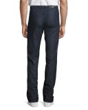 Summertime Straight-Leg Stretch-Denim Jeans, Blue