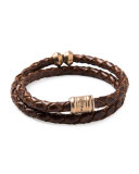 Brass Leather Casing Bracelet