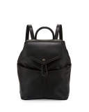 Avery Leather Backpack, Black