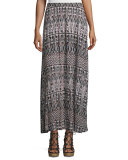 Gamille Casablanca Ikat-Printed Jersey Skirt