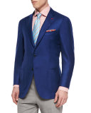 Cashmere-Silk Blazer, Royal Blue