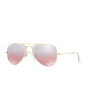Mirrored Flash Aviator Sunglasses