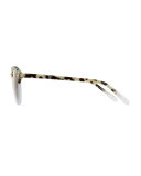St. Louis Round Monochromatic Sunglasses, Clear