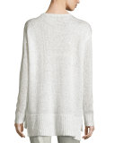 Sparkle Embellished Oversized Crewneck Sweater