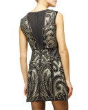 Pacey Sleeveless Patterned Cocktail Dress 