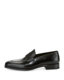 Wessex Leather Penny Loafer, Black