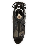 Harmony Mesh 3D Butterfly Bootie, Black
