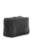 Beauty Case in Nylon and Leather, Black