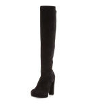 Demistrong Suede Over-the-Knee Boot, Black