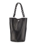 Hex Medium Bucket Bag, Black