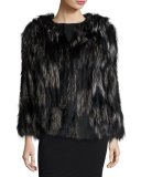 Two-Tone Fox Fur Coat