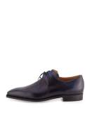 Arca Leather Derby Shoe w/Dark Blue Patina