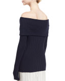 Tulah Off-the-Shoulder Ribbed Sweater