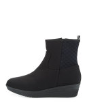 Naji Weatherproof Demi-Wedge Bootie, Black