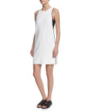 Clementine Bandeau-Trim Shift Dress, Bright White