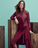 Asymmetric Cropped Leather Jacket, Miracle Berry