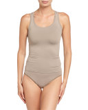 Touch Feeling Stretch-Jersey Tank Top, Taupe Gray