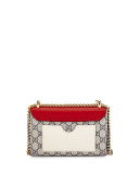 Padlock GG Supreme Small Shoulder Bag, Beige/Red