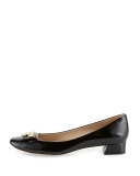 Gigi Logo Low-Heel Pump, Black