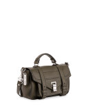 PS1 Tiny Leather Satchel Bag, Cypress