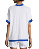 Contrast-Trim Slub Popover Top