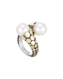 Dot 18k Gold & Silver Toi Moi Pearl Ring, Size 7