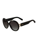 Gancio Oversize Round Sunglasses