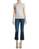 The Olivia Cropped Flare-Leg Jeans, Jerri