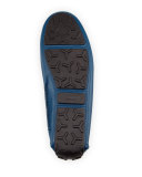 Perforated Leather Driver, Teal