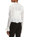 Vintage Eyelet Lace Blouse, Antique White