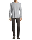 Essential Five-Pocket Twill Pants, Gray