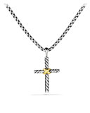 Petite X Cross with Gold on Chain