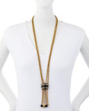 Msanii Long Bronze Tassel Necklace