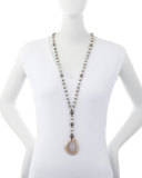 Sophia White Pyrite & Agate Pendant Necklace