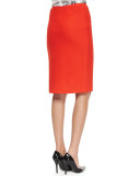 Textural Knit Pencil Skirt
