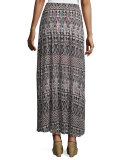 Gamille Casablanca Ikat-Printed Jersey Skirt