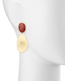 Lunaria Red Jasper & 18K Gold Earrings