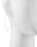 Large Upside Down Hoops with Diamonds