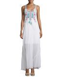 Ziva Sleeveless Embroidered Maxi Dress