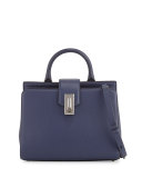 West End Small Top-Handle Satchel Bag, Midnight Blue