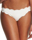 Antibes Scalloped Swim Bottom, Off White