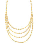 14k Elite Mega Disc Triple-Strand Necklace