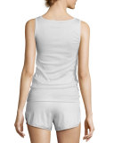 Sea Island High-Neck Lounge Tank, Light Blue