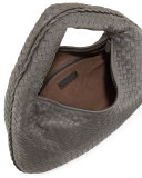 Veneta Intrecciato Large Hobo Bag, Gray