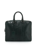 Crocodile Compartment Skinny Briefcase