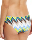 Elba Chevron-Printed Swim Bottom
