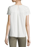 Henrikka Light Poplin Short-Sleeve Top